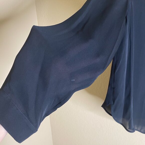 emporio armani sheer long sleeve blouse - Picture 4 of 5